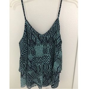 Francesca’s Blue Flowy Tank